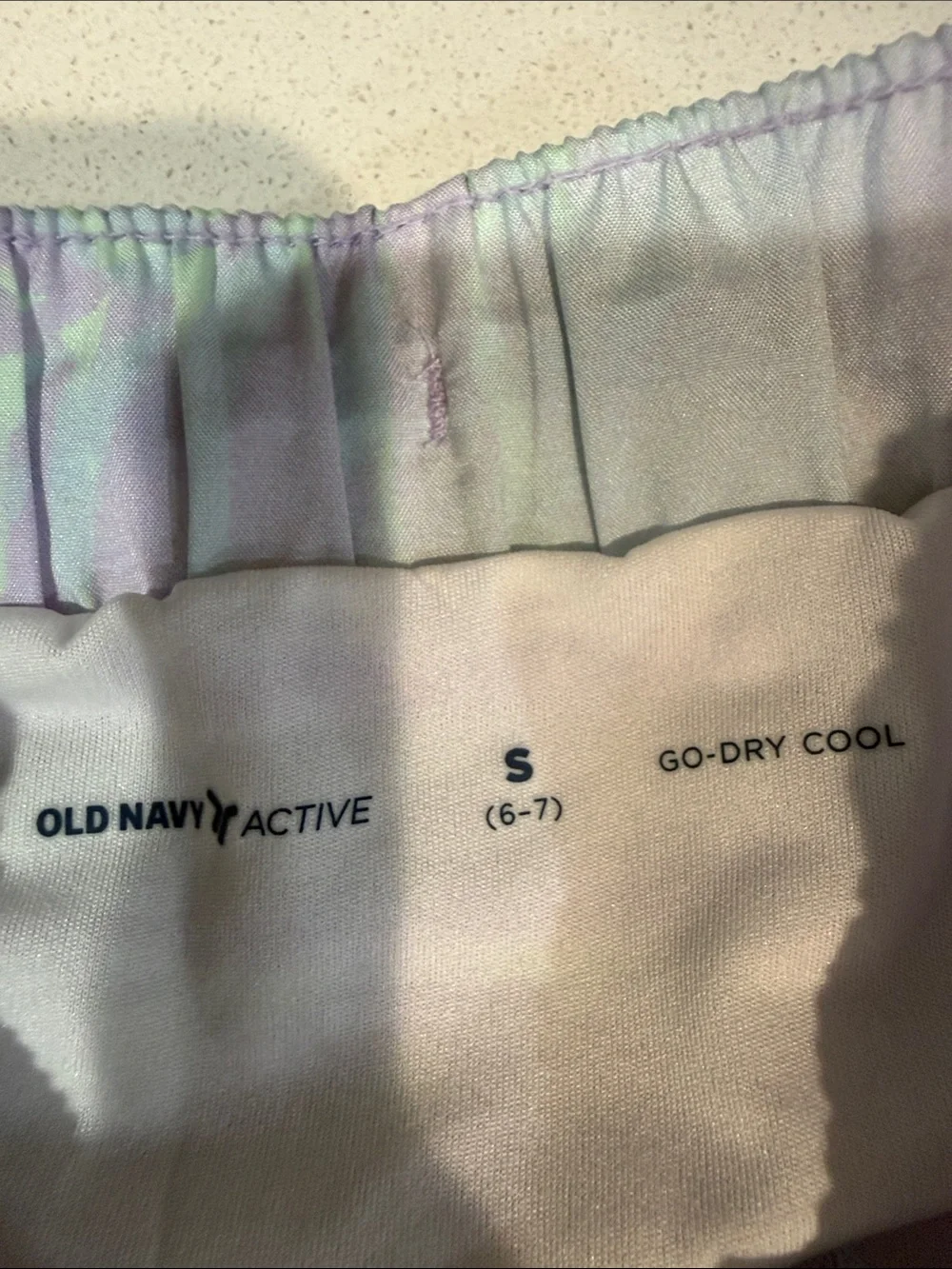 Old Navy Girls' Tie-Dye Active Shorts - Lavender & Coral Multi